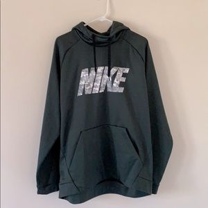 Nike mens xl dri fit olive green hoody